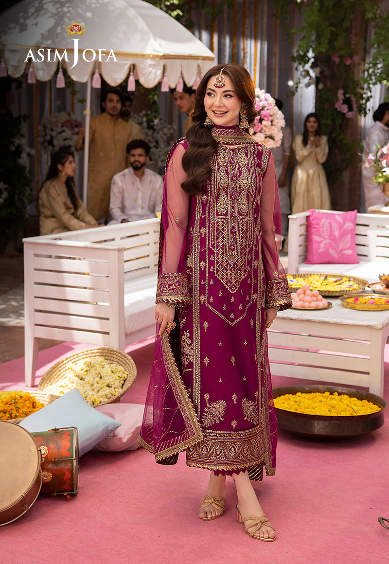 AJMJ-09 EMBROIDERED NET 3 PCS