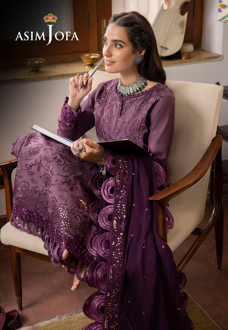 AJSW-06 EMBROIDERED LAWN SILK 3 PCS