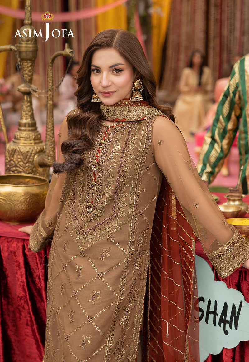 AJMJ-10 EMBROIDERED NET 3 PCS