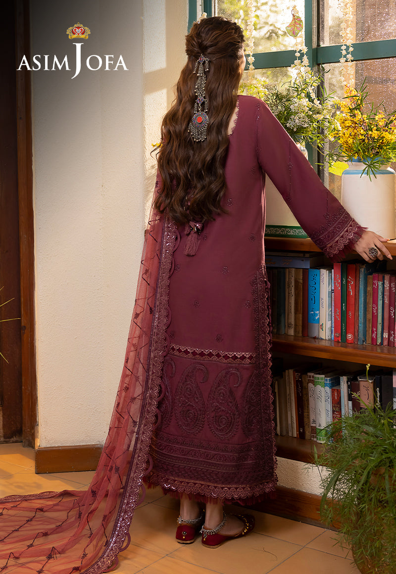 AJSW-10 EMBROIDERED LAWN SILK 3 PCS