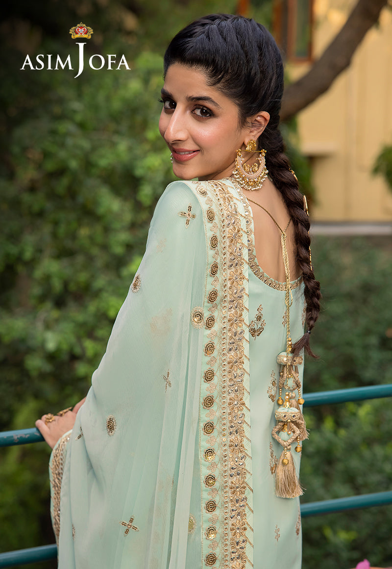 AJSW-11 EMBROIDERED LAWN SILK 3 PCS