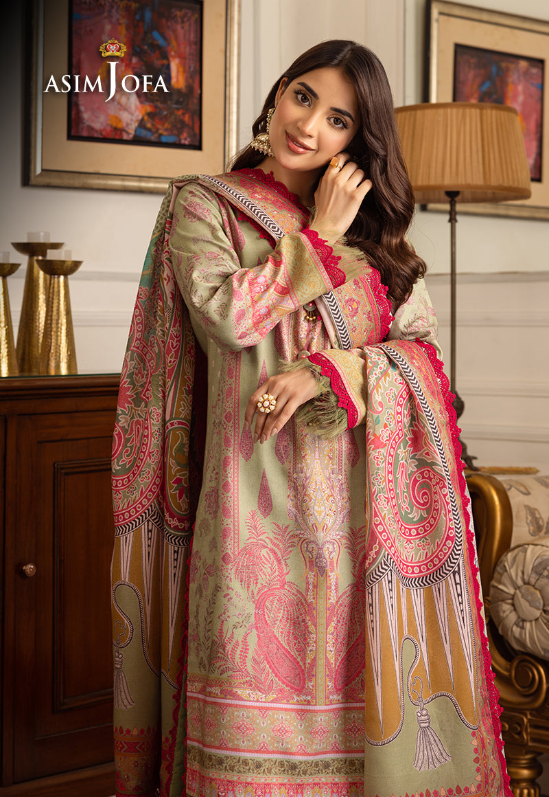 AJIWP-08 EMBROIDERED KARANDI 3 PCS