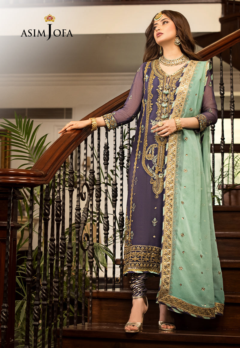 AJJM-09 EMBROIDERED CHIFFON 3 PCS