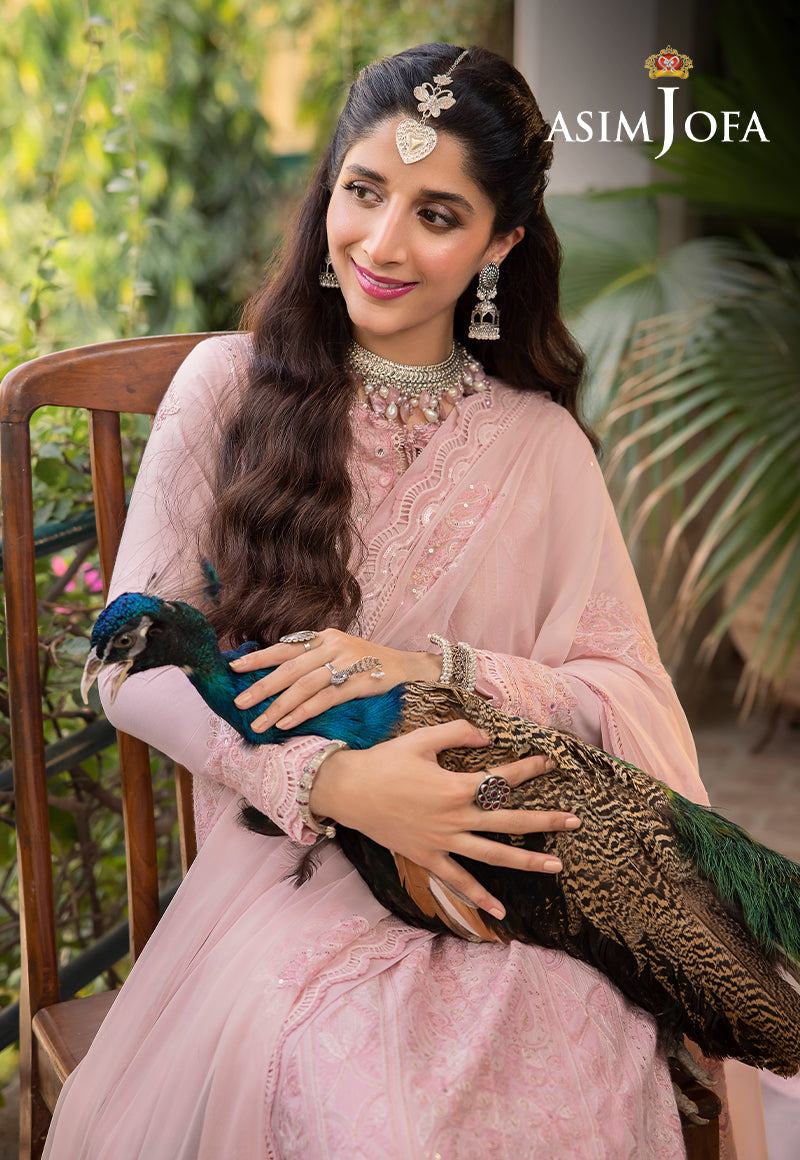 AJSW-14 EMBROIDERED LAWN SILK 3 PCS