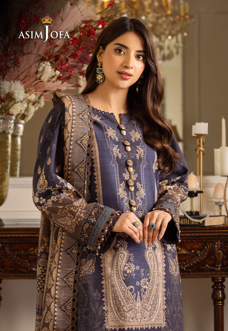 AJIW-05 PRINTED KHADDAR 3 PCS