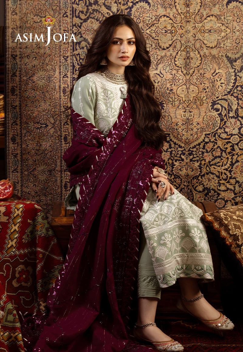 AJKTP-01 EMBROIDERED TWILL 3 PCS STITCHED