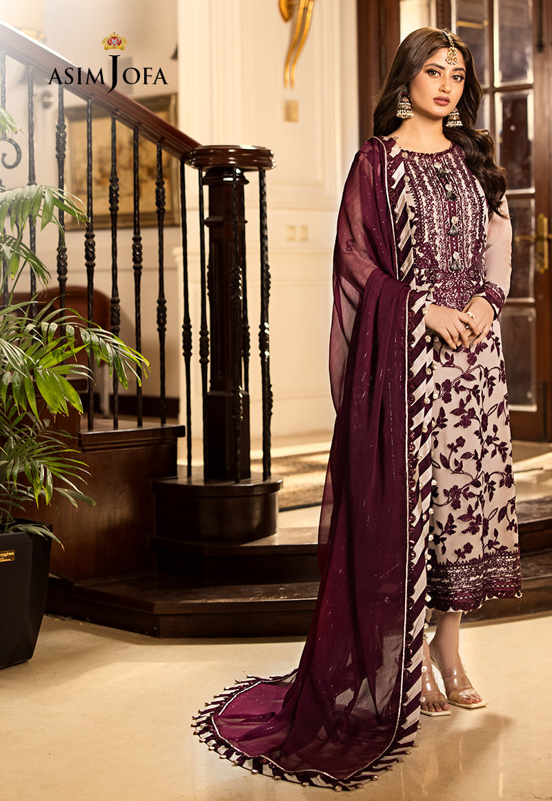 AJJM-11 EMBROIDERED CHIFFON 3 PCS