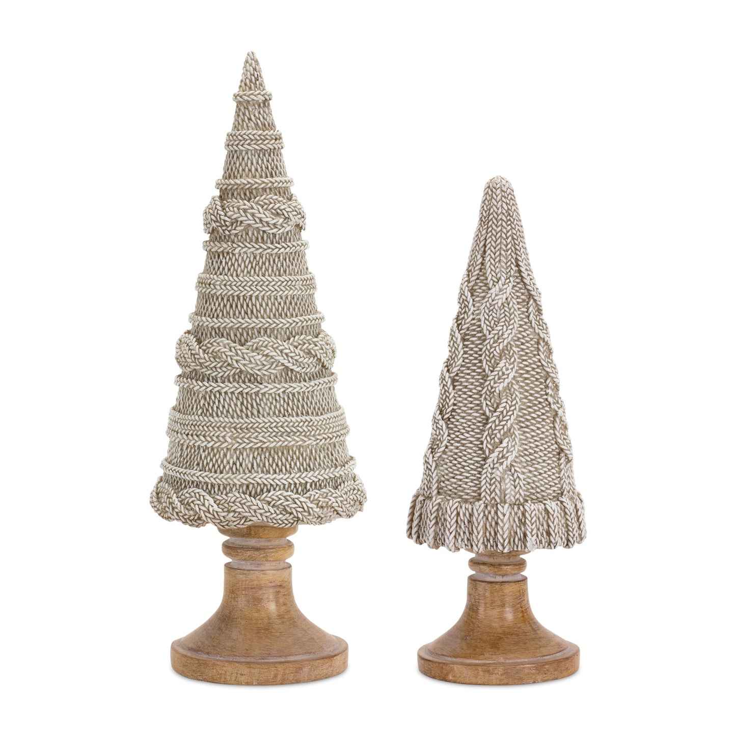 Beiege Woven Sweater Design Holiday Tree, Set of 2