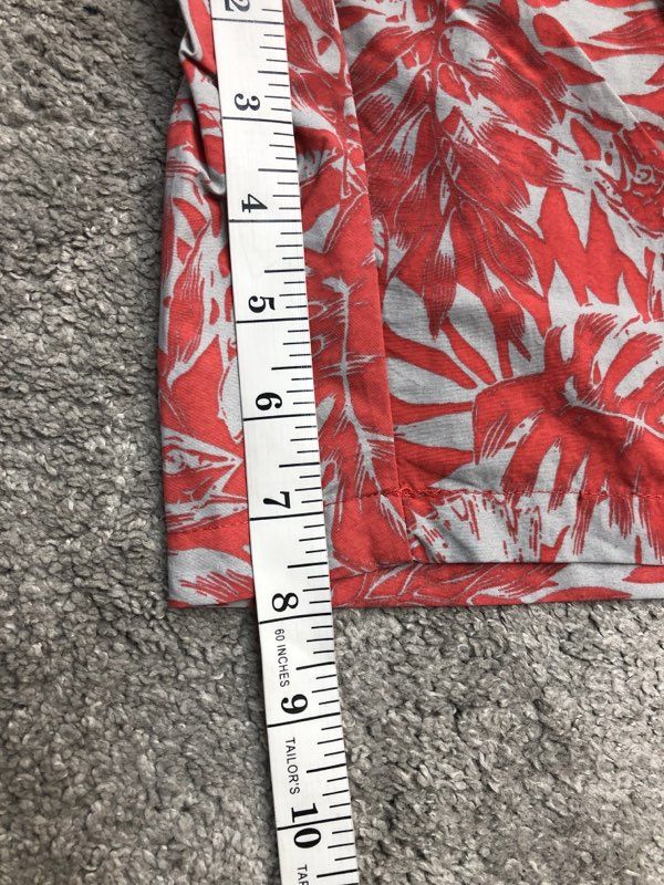 Columbia Swimwear Mens Small Carrot Pink PFG Omni Shade Leaf Print Board Shorts