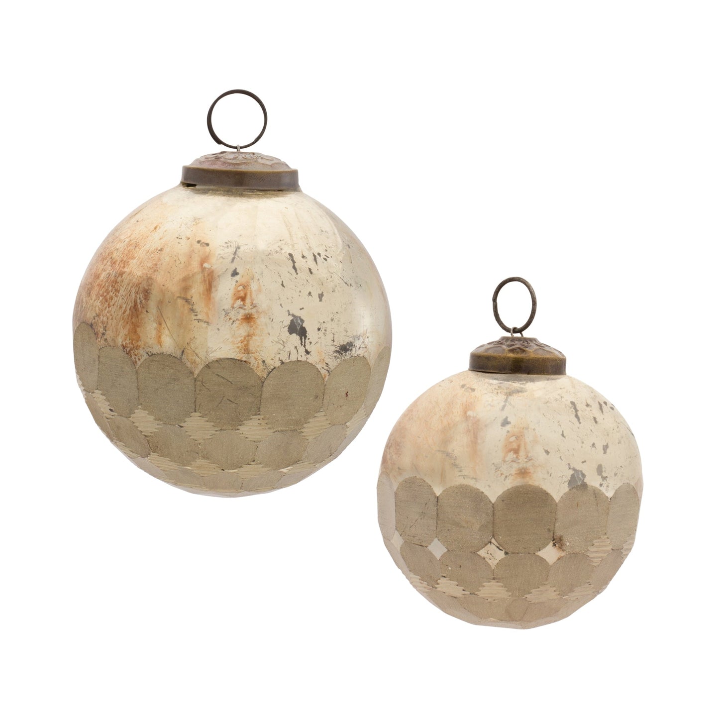 Distressed Glass Ornament, Set of 12