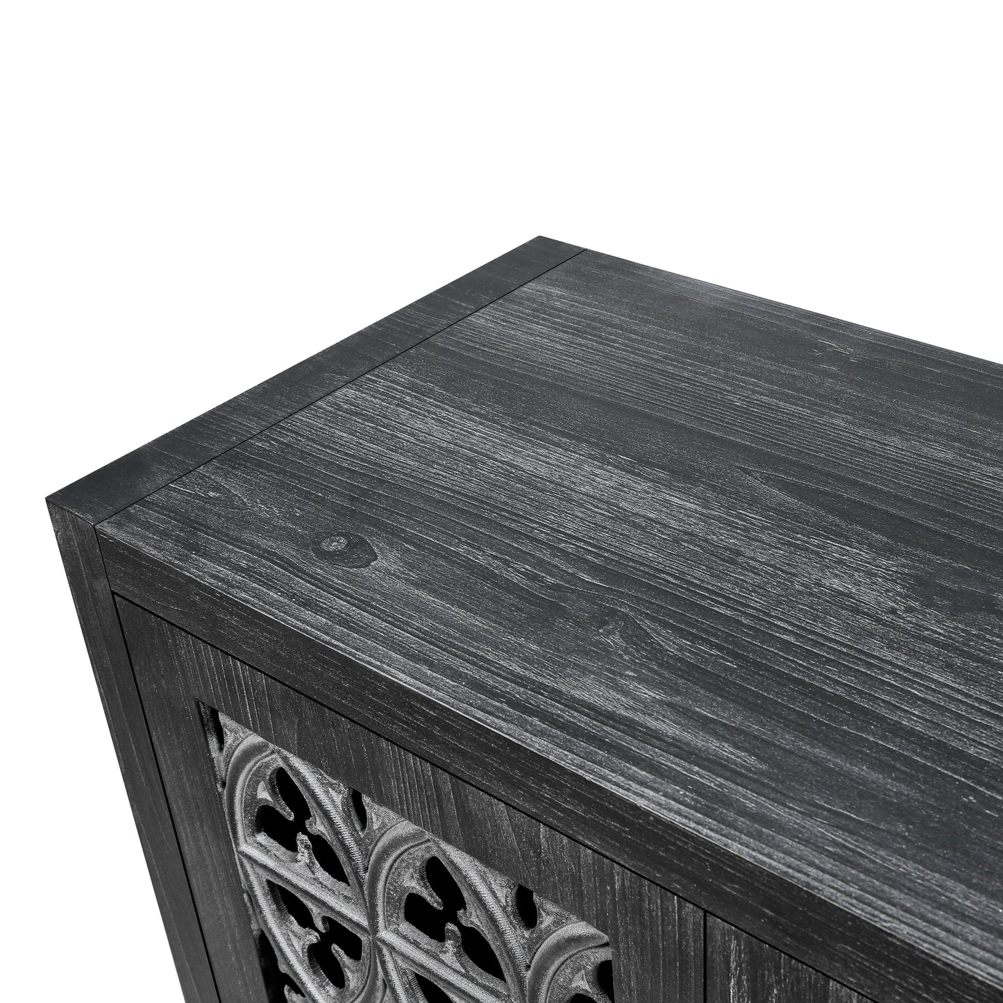 Colossus Wood Cabinet with Floral Pattern and 4 Doors