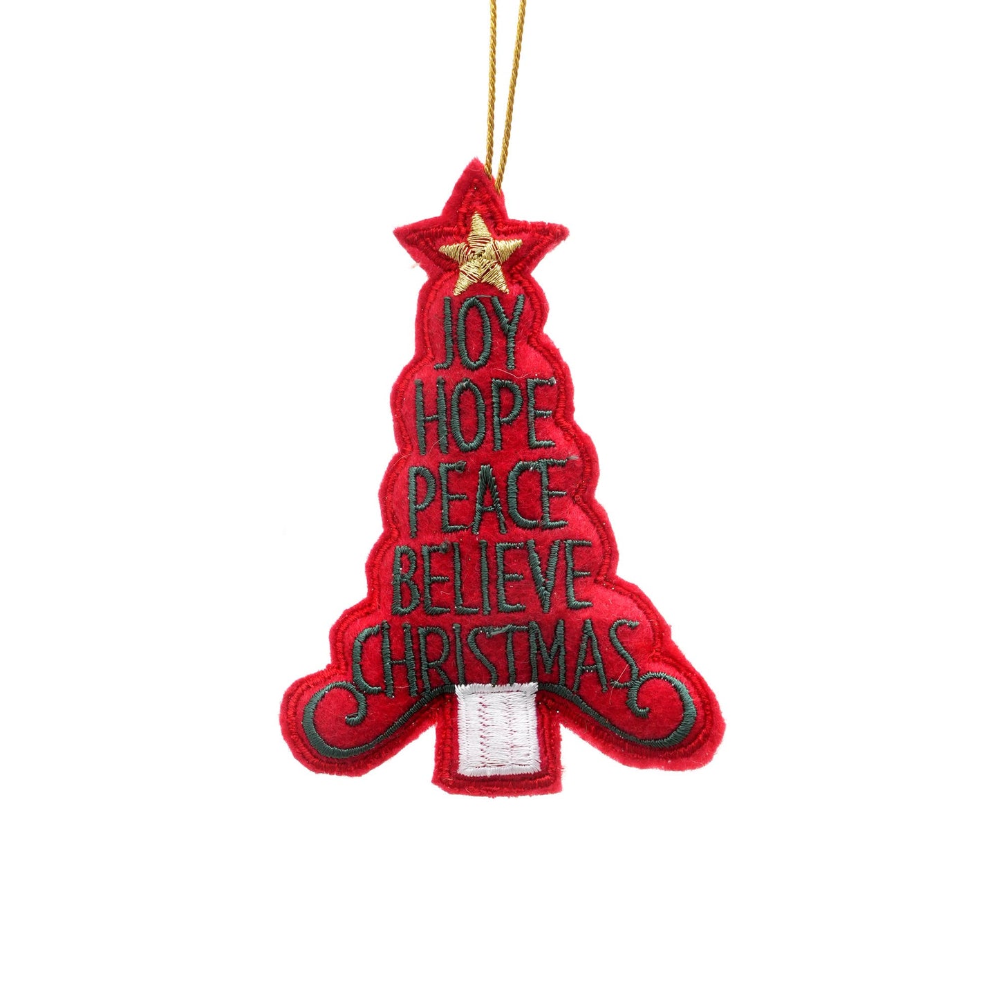 Thread Work Hanging Tree Ornament, Set of 6