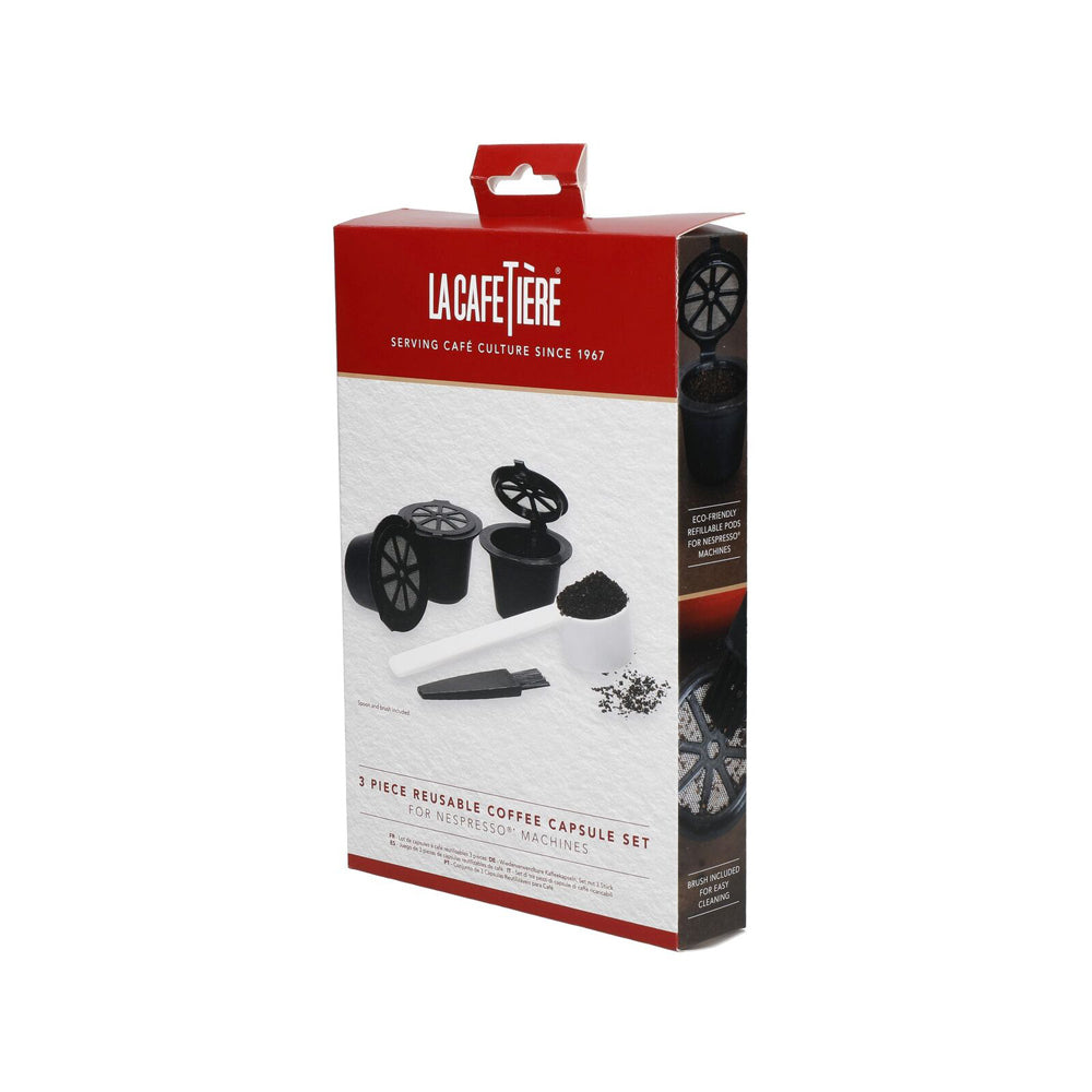 La Cafetiere 3 Pieces 11.5cm Reusable Coffee Pods for Nespresso Machines