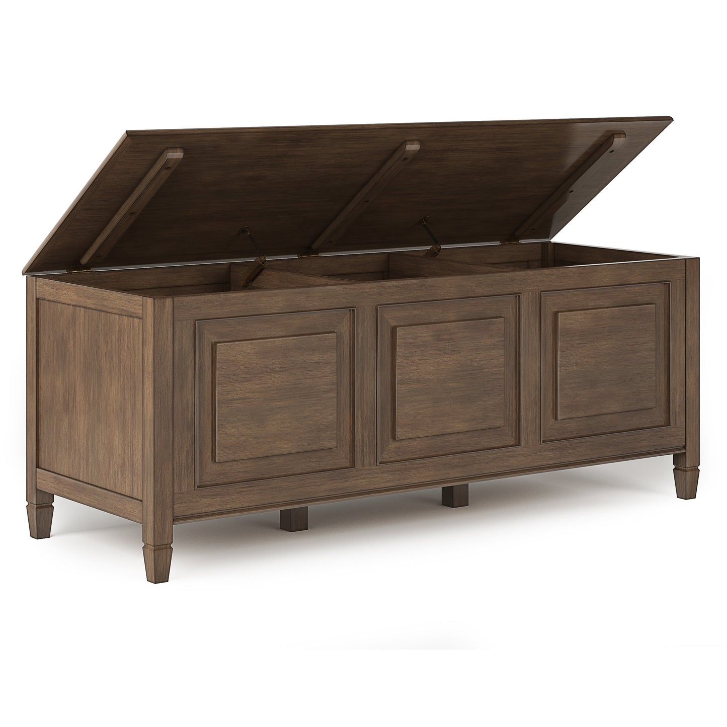 Solarium Storage Bench with Lift-up Lids