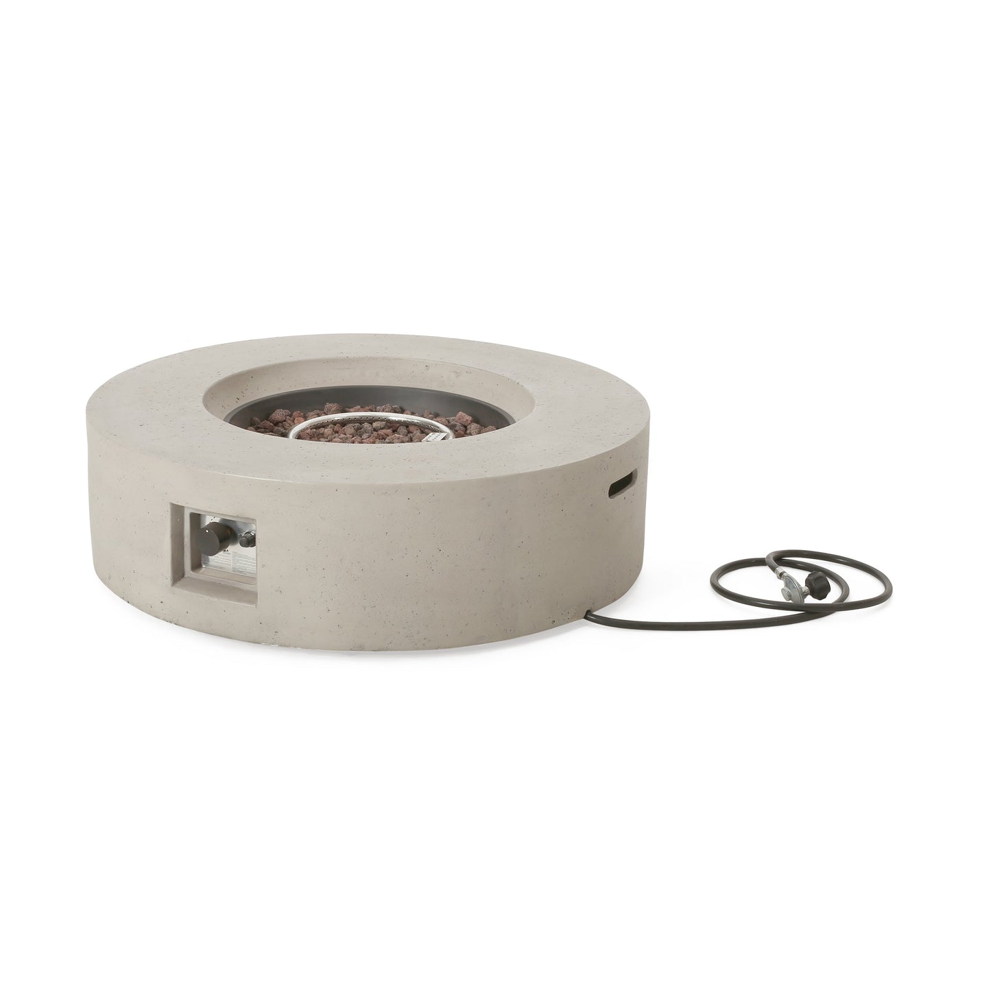 Outdoor Round Concrete Propane Firepit