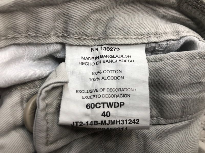 Wrangler Shorts Mens 40 Gray 130273 Cargo Outdoor Workwear 100% Cotton Casual