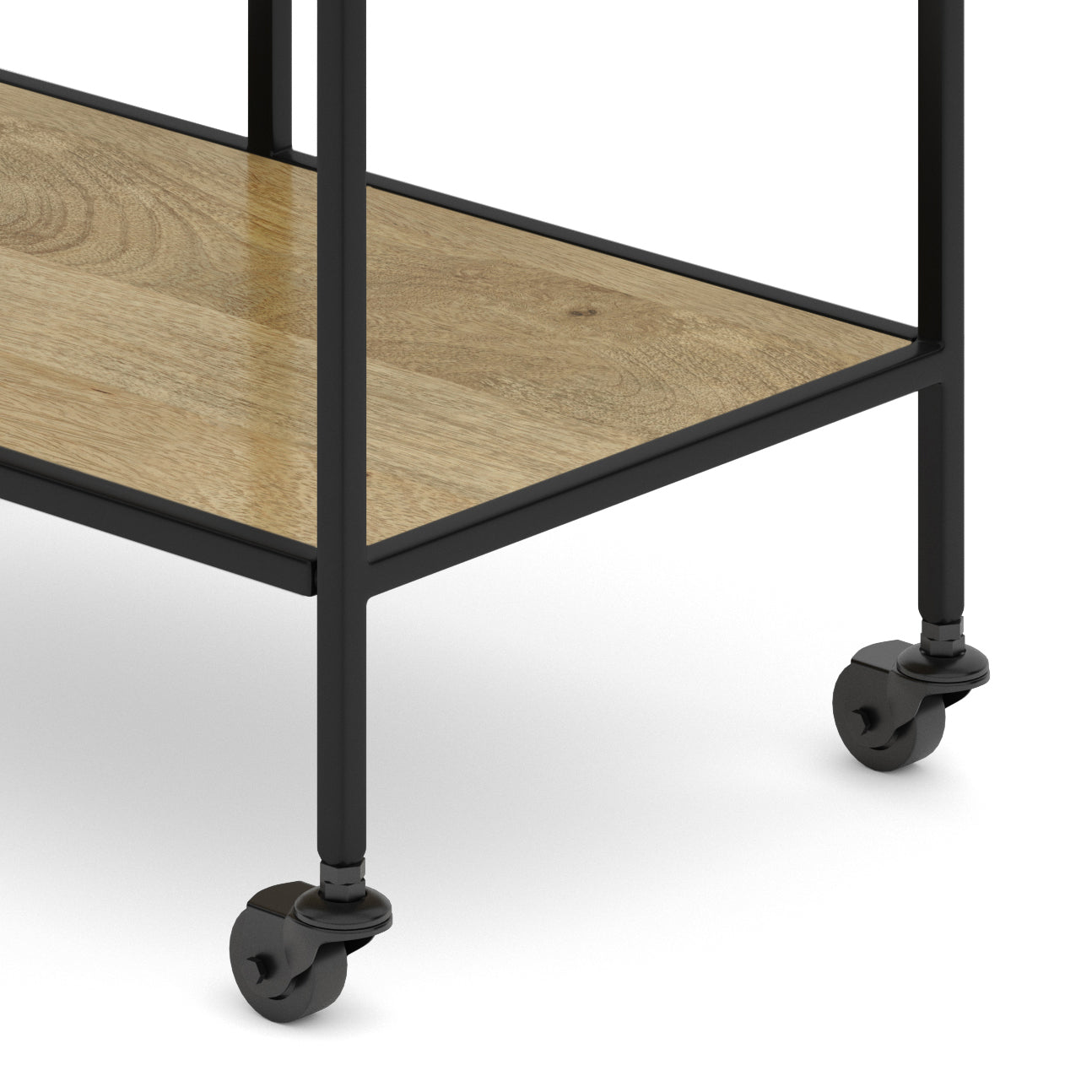 29" Bar Cart with Tray Top and Caster Wheels