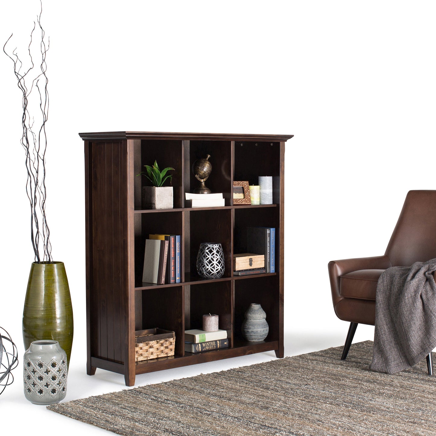 Jocund 9-Cube Storage Cabinet with Tapered Legs