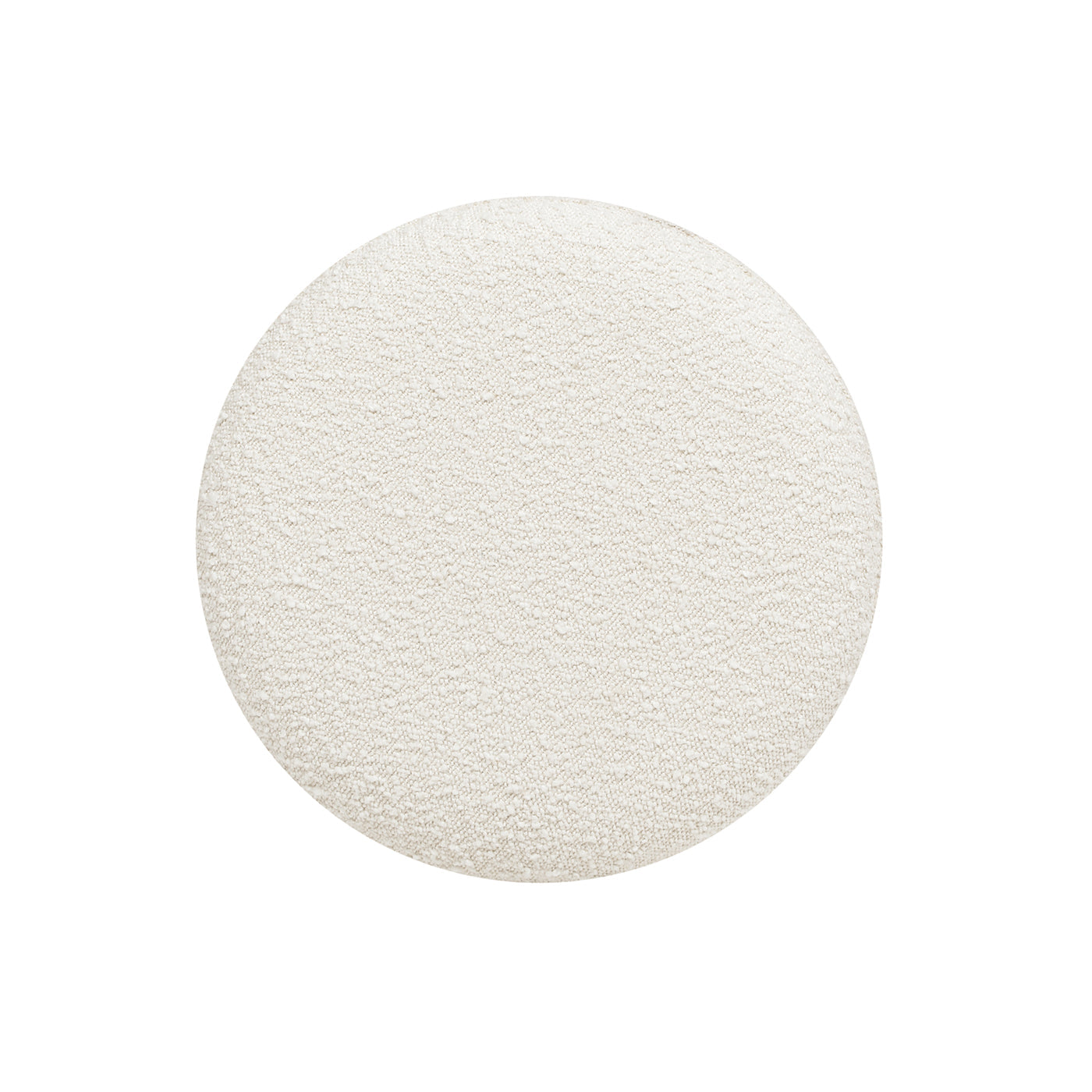 Aviation Round Upholstered Cocktail Ottoman with Natural Wood Base