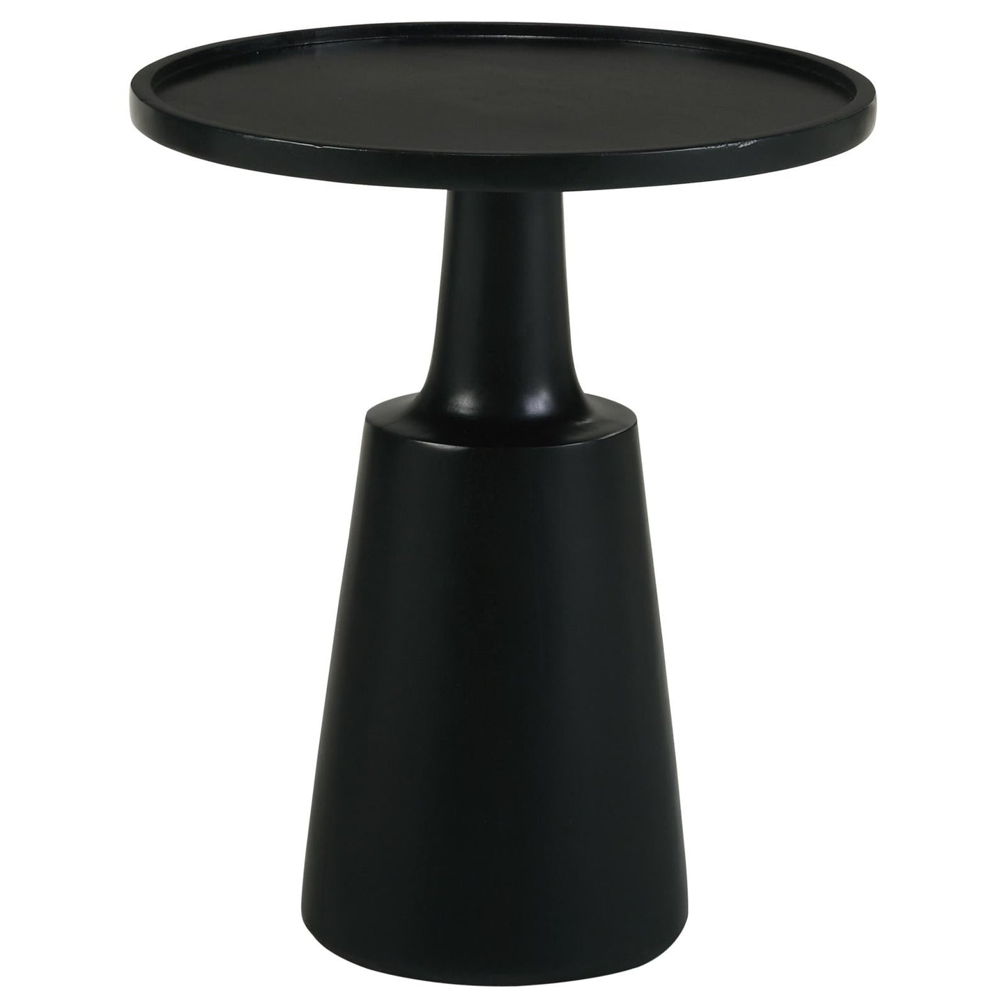 Wood Accent Table with Round Top and Pedestal Base