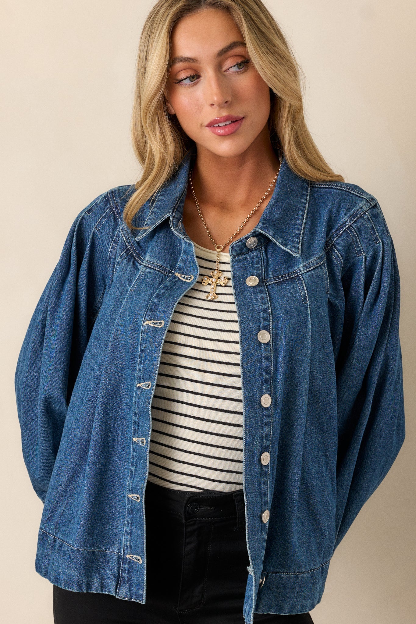 Sapphire Reflections Dark Wash Denim Jacket