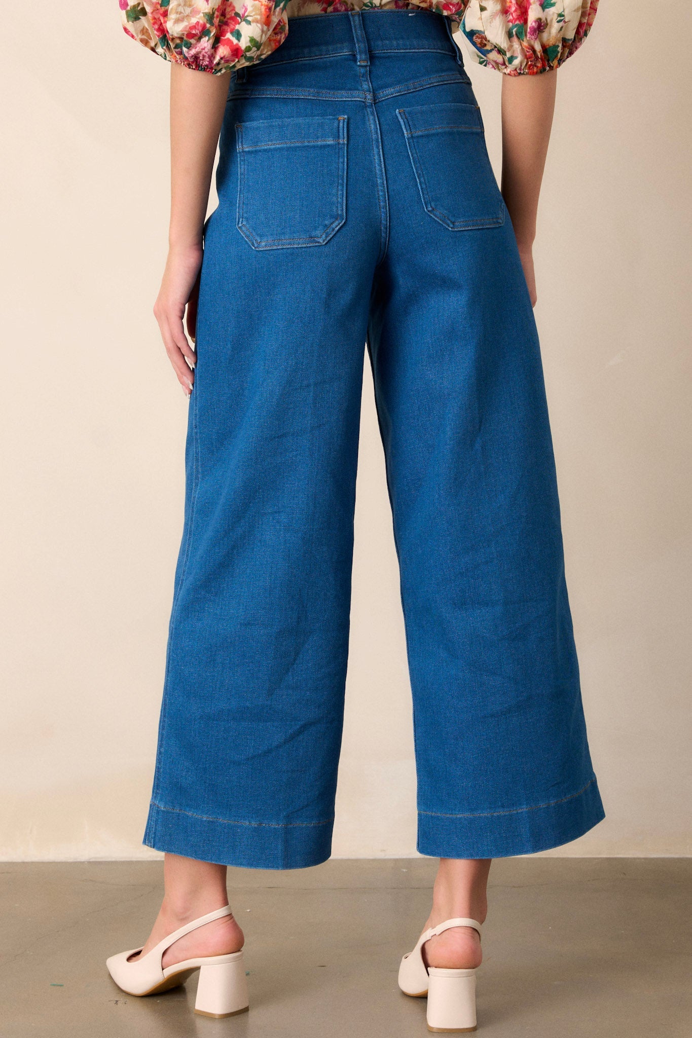 SPANXshape®  EveryWear Cropped Washed Blue Wide Leg Jeans