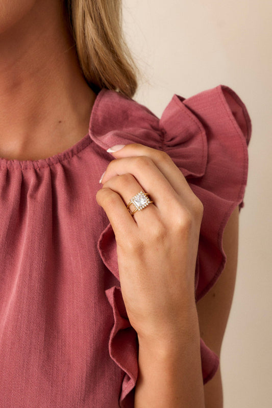 Leave It To Chance Gold Statement Ring