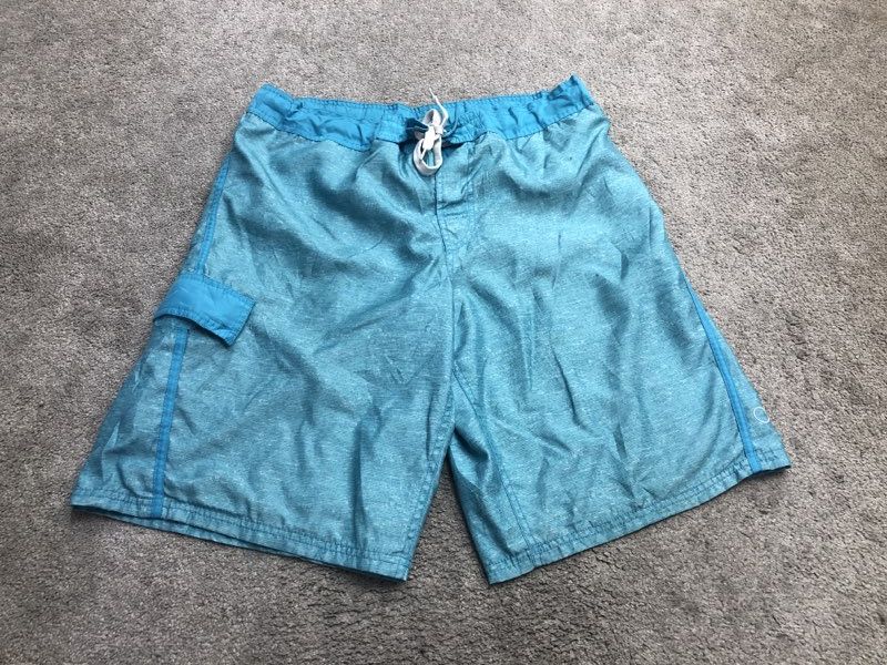 OP Shorts Mens Medium Teal Luster Bermuda Activewear Running Jogging Lightweight