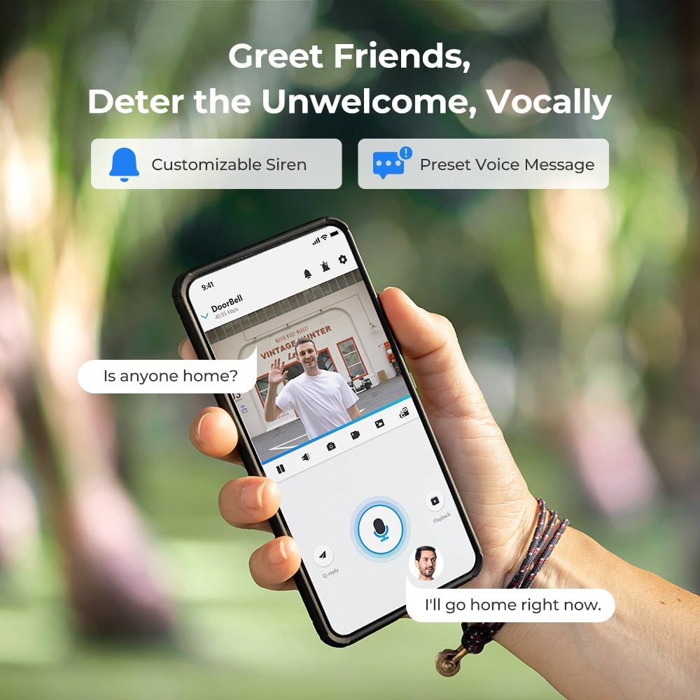 Reolink Wired Smart WiFi 2K+ Video Doorbell Outdoor Security Camera Package