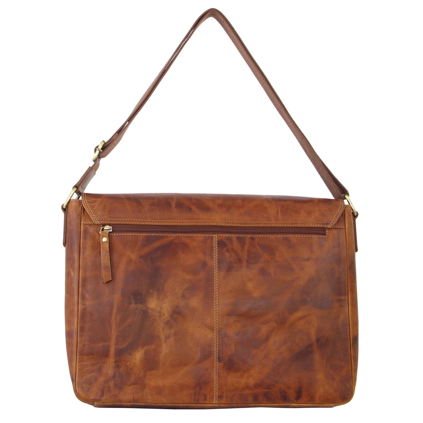 Pierre Cardin Leather 15" Laptop Bag (Cognac)