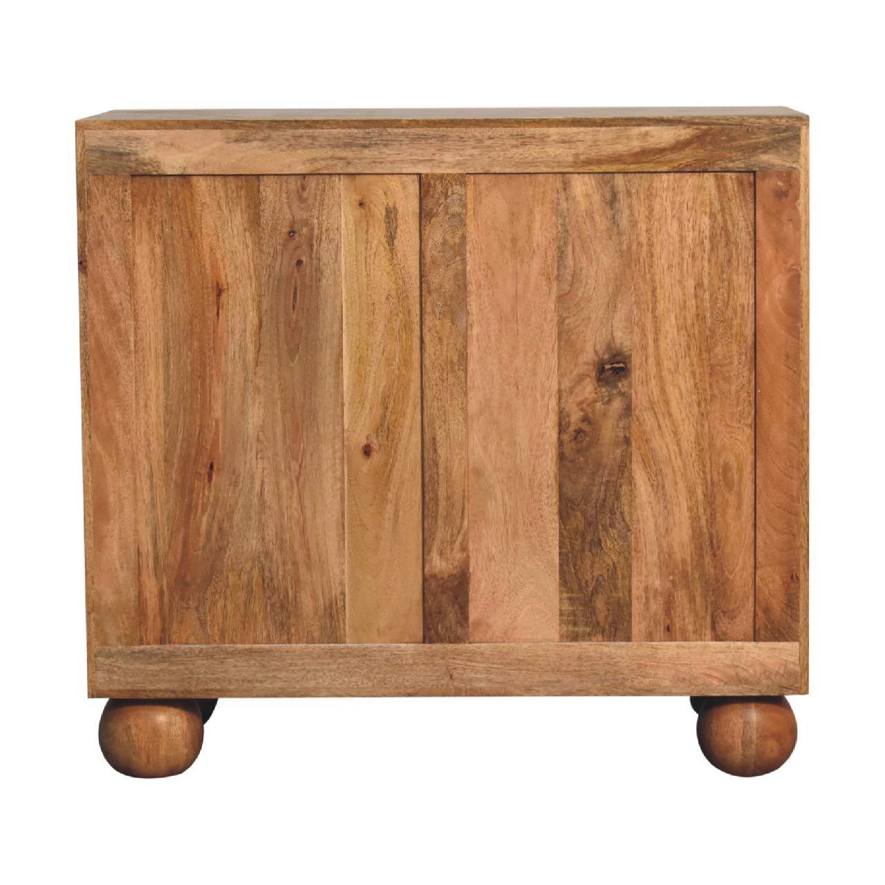 Cabinet with 2 Arch Woven Front Doors and Ball Feet
