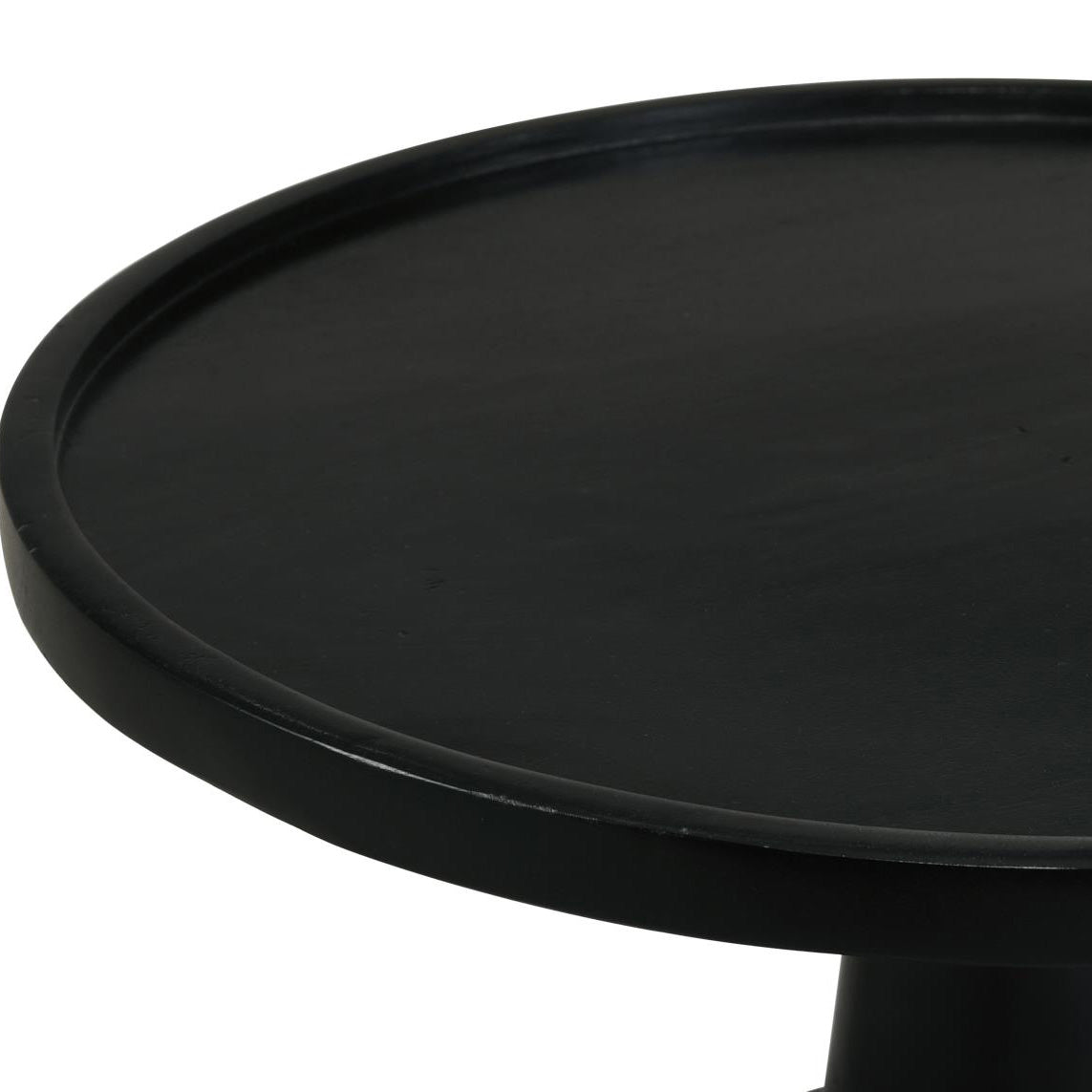 Wood Accent Table with Round Top and Pedestal Base