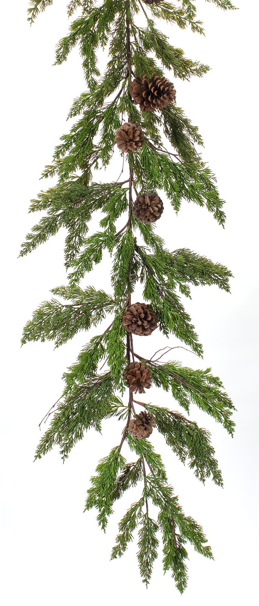 Winter Pine Garland with Pinecone Accents, Set of 2