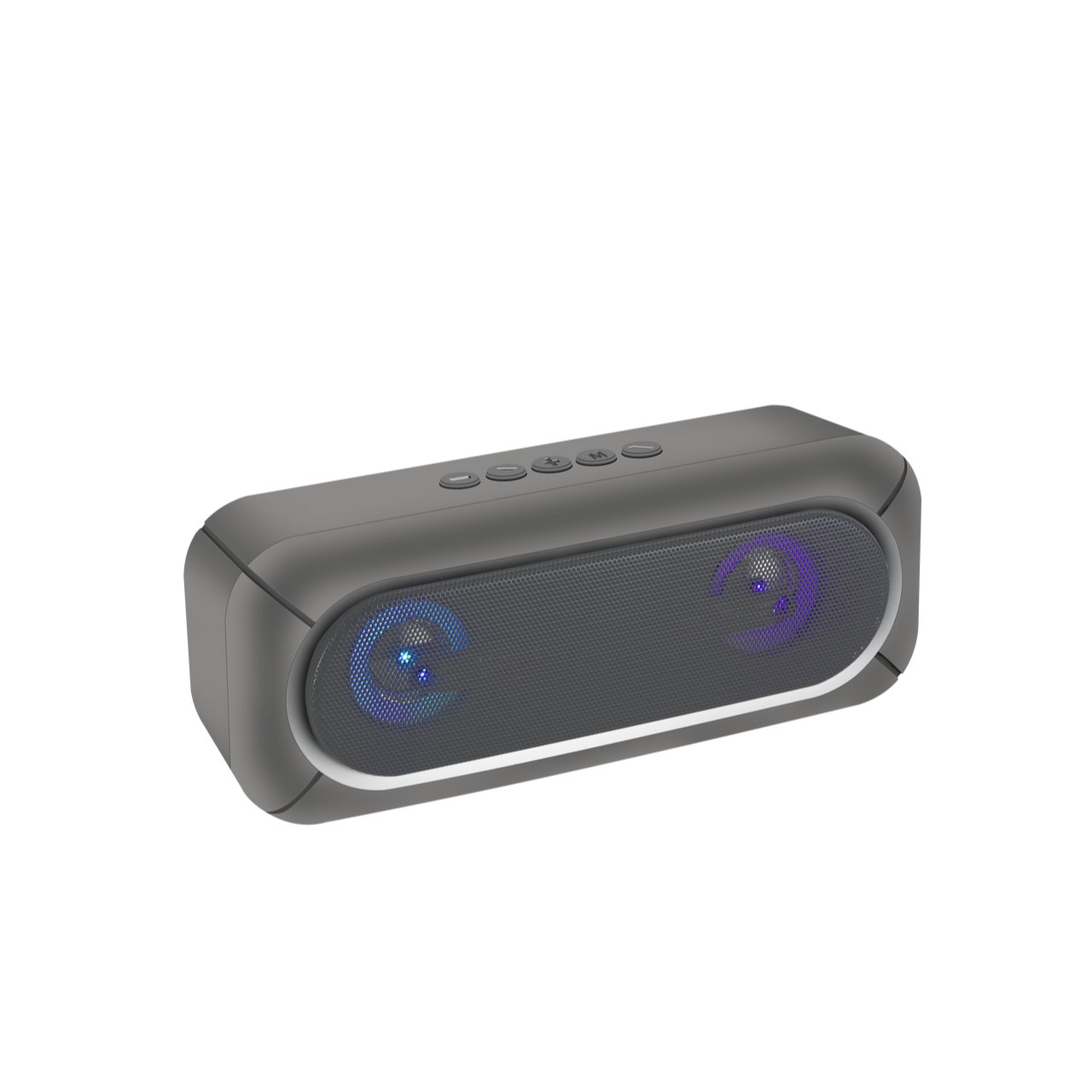 Laser Bluetooth Speaker with LED Lights and FM Radio (Grey)