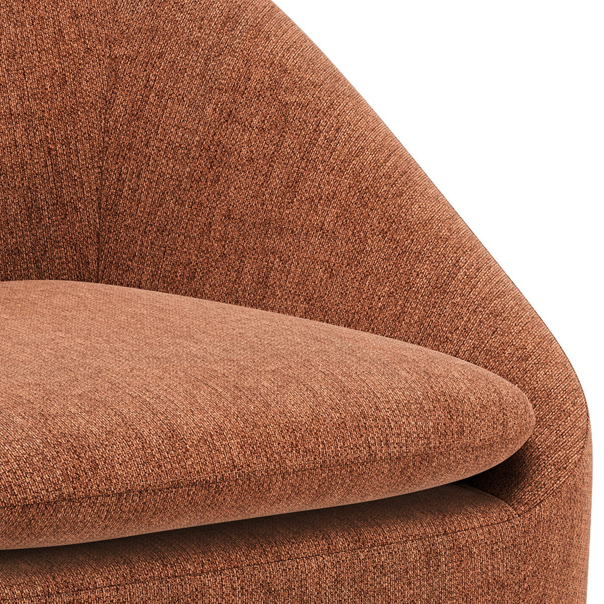 Divine Upholstered Accent Chair with Removable Cushioned Seat and Curved Back