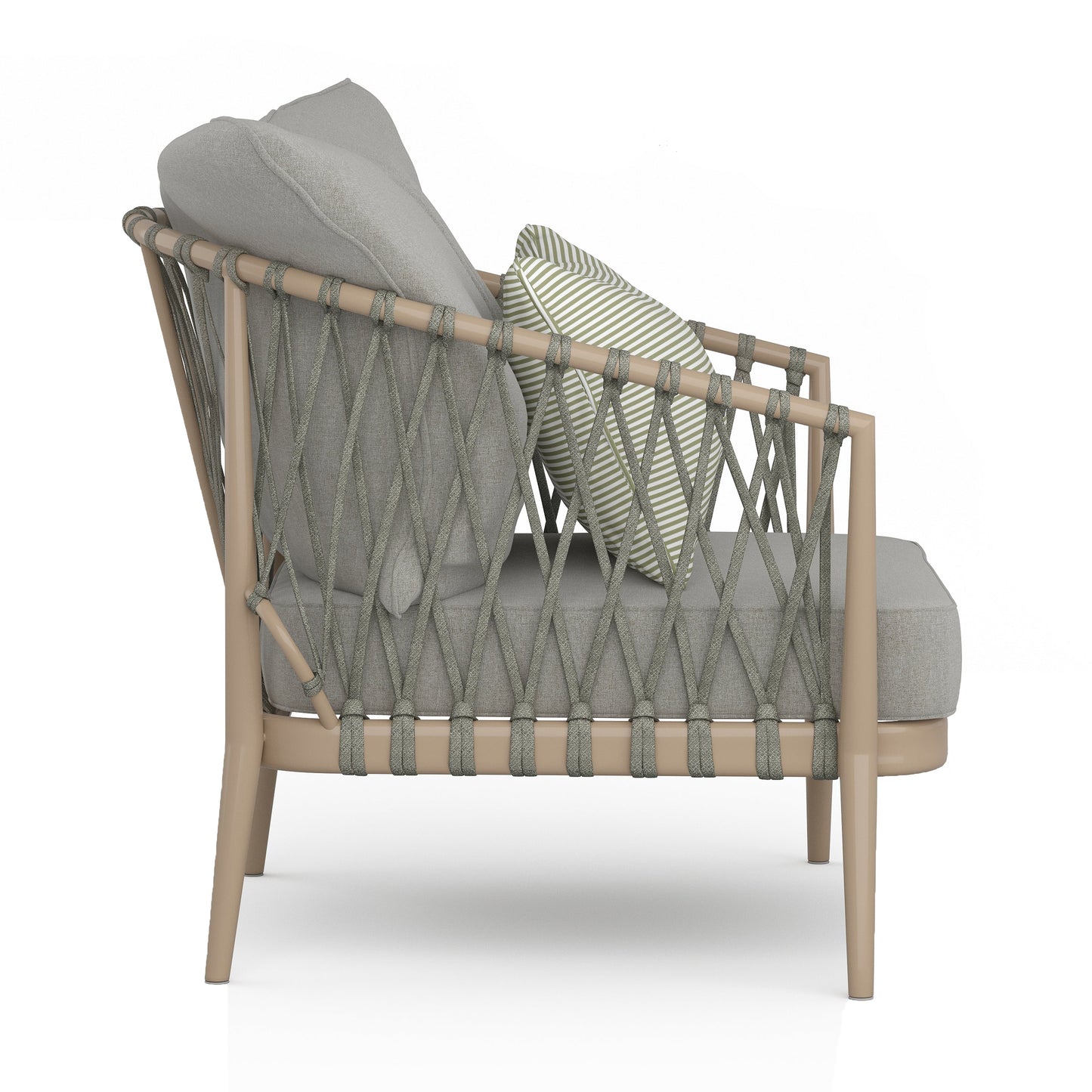 Outdoor Conversation Chair with Aluminum Frame, Set of 2