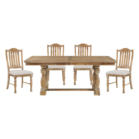 Eternal 5-Piece Dining Set with Extendable Table and 4 Side Chairs