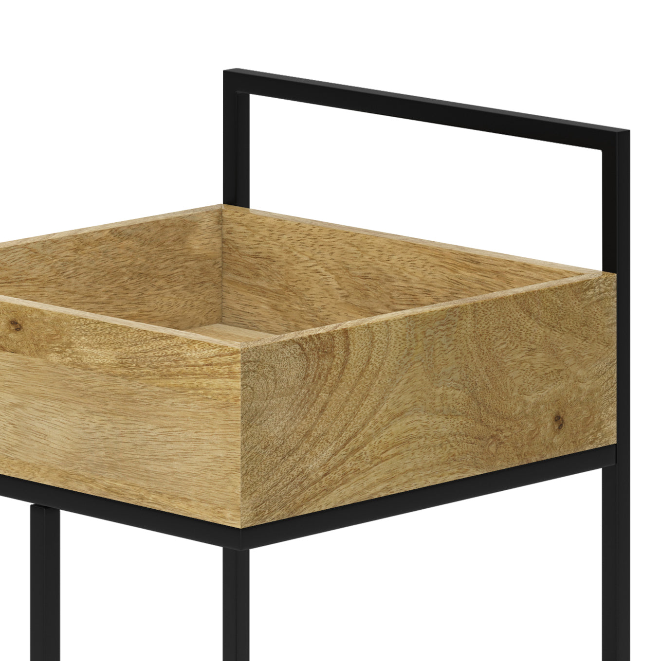 16" Bar Cart with Bottom Shelf and Locking Casters