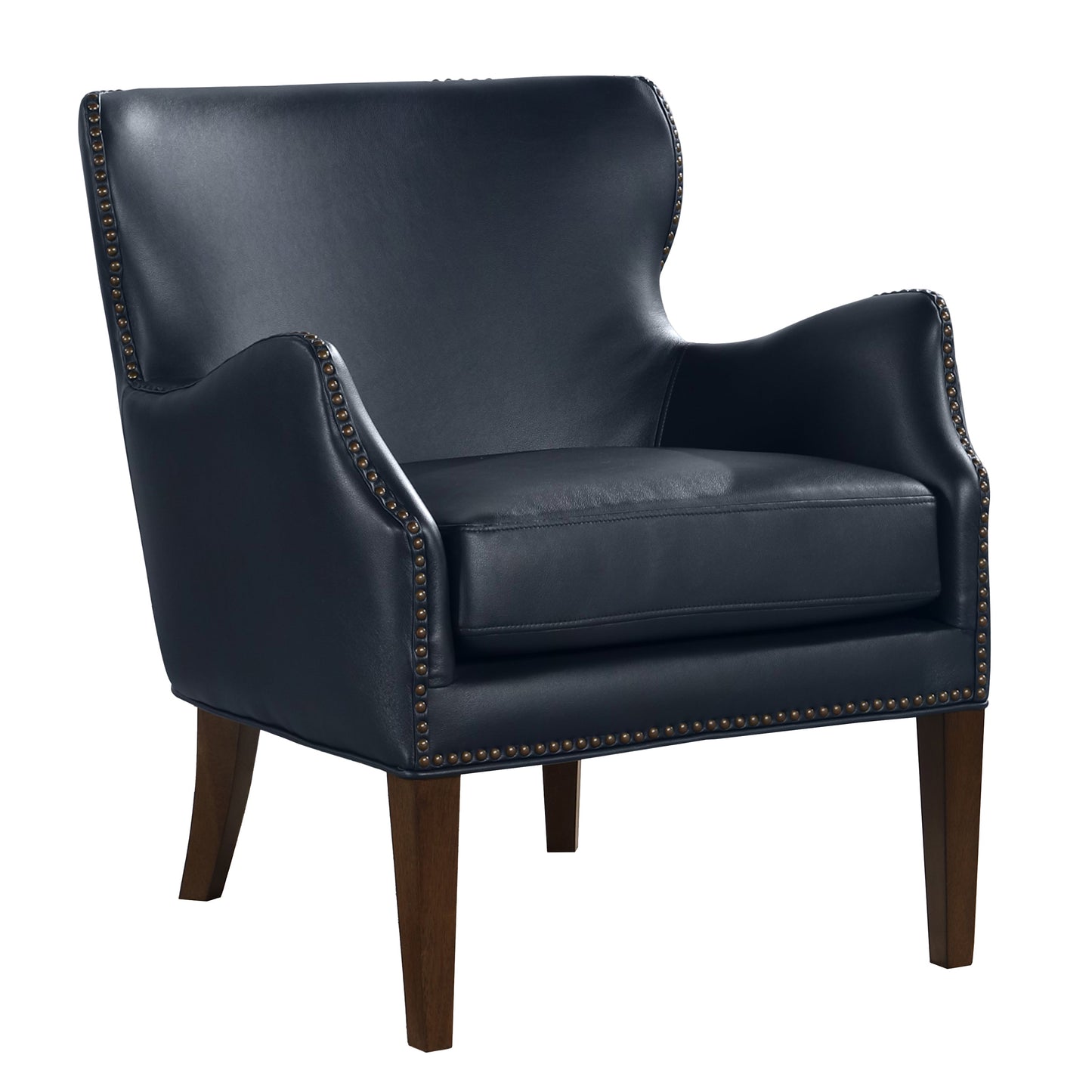 Erythrite Upholstered Accent Chair with Nailhead Trim and Removable Cushion