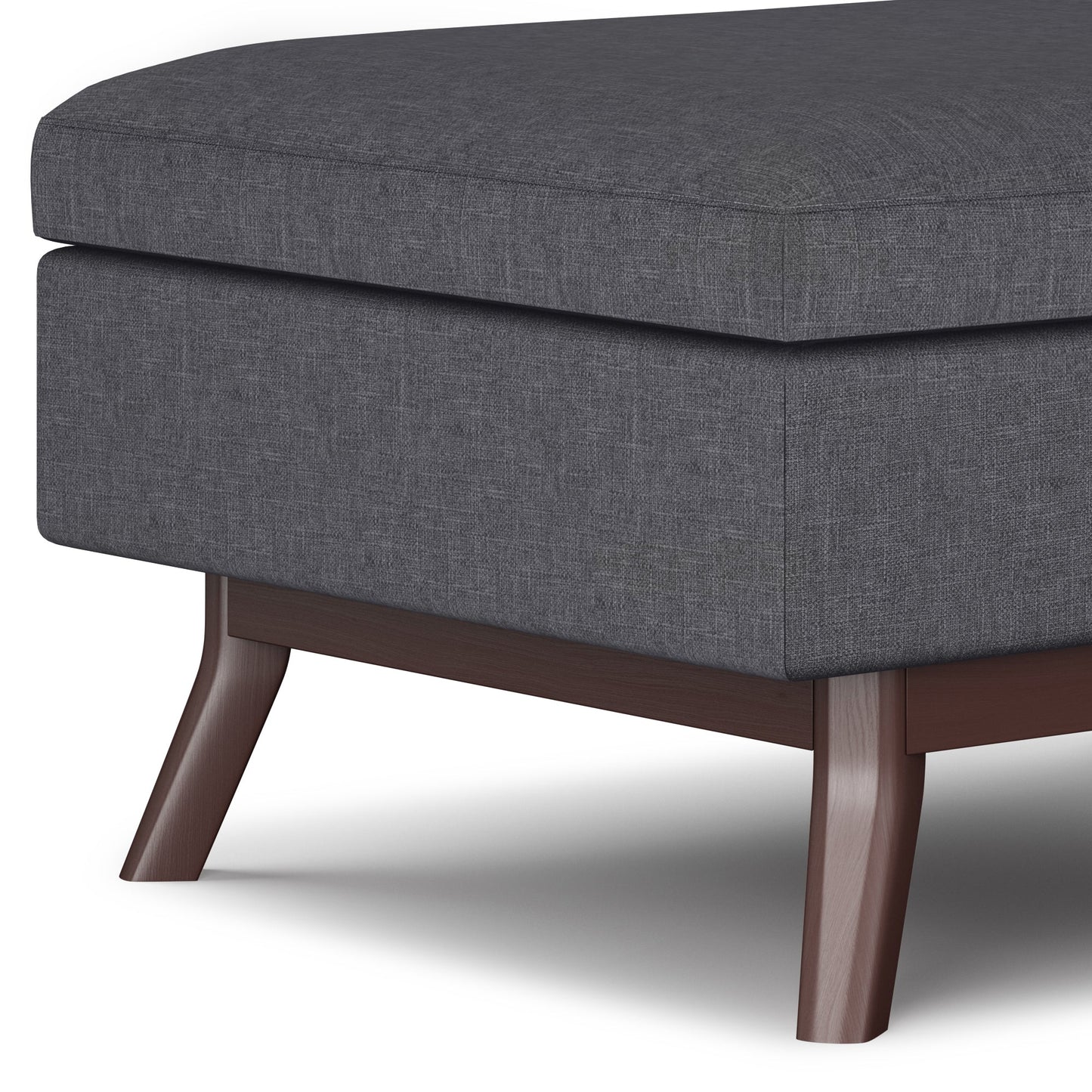 Untamed Upholstered Ottoman with Flip Top Storage and Wood Frame