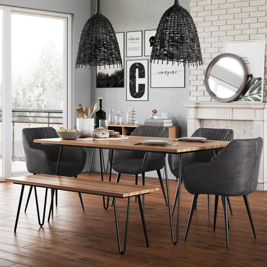 Dining Table with Hairpin Legs