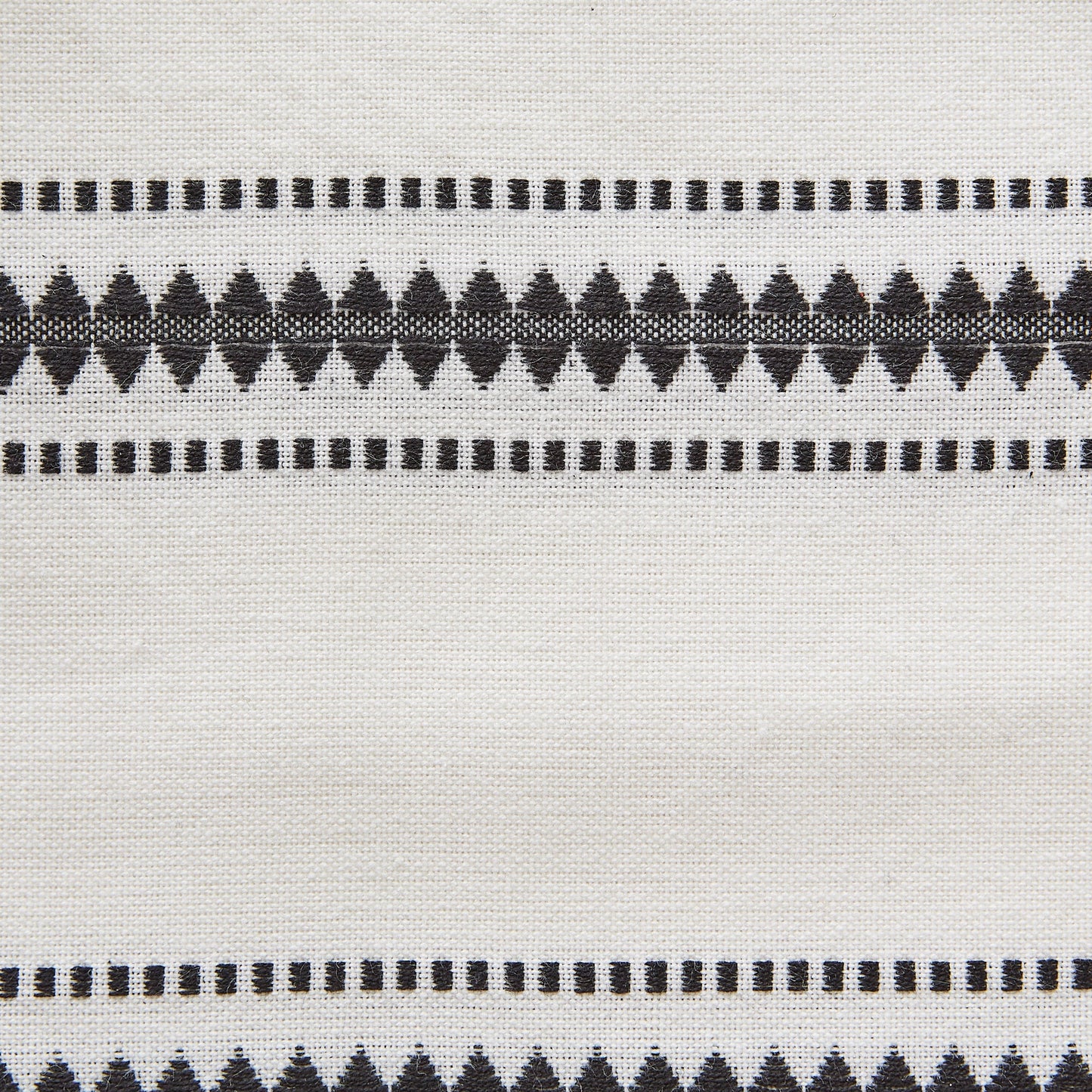 Black Zig Dobby Stripe Table Runner 14X108