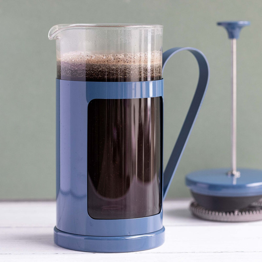 La Cafetiere Monaco 8-Cup 1L Stainless Steel Glass French Press (Navy)