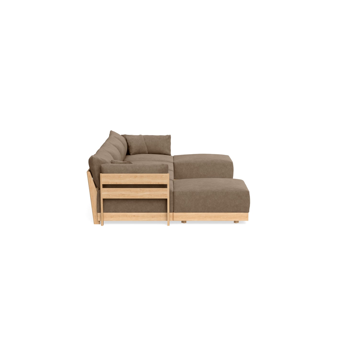 Slipcover Only - Modular Bondi 4-Seater U-Sectional in Coffee