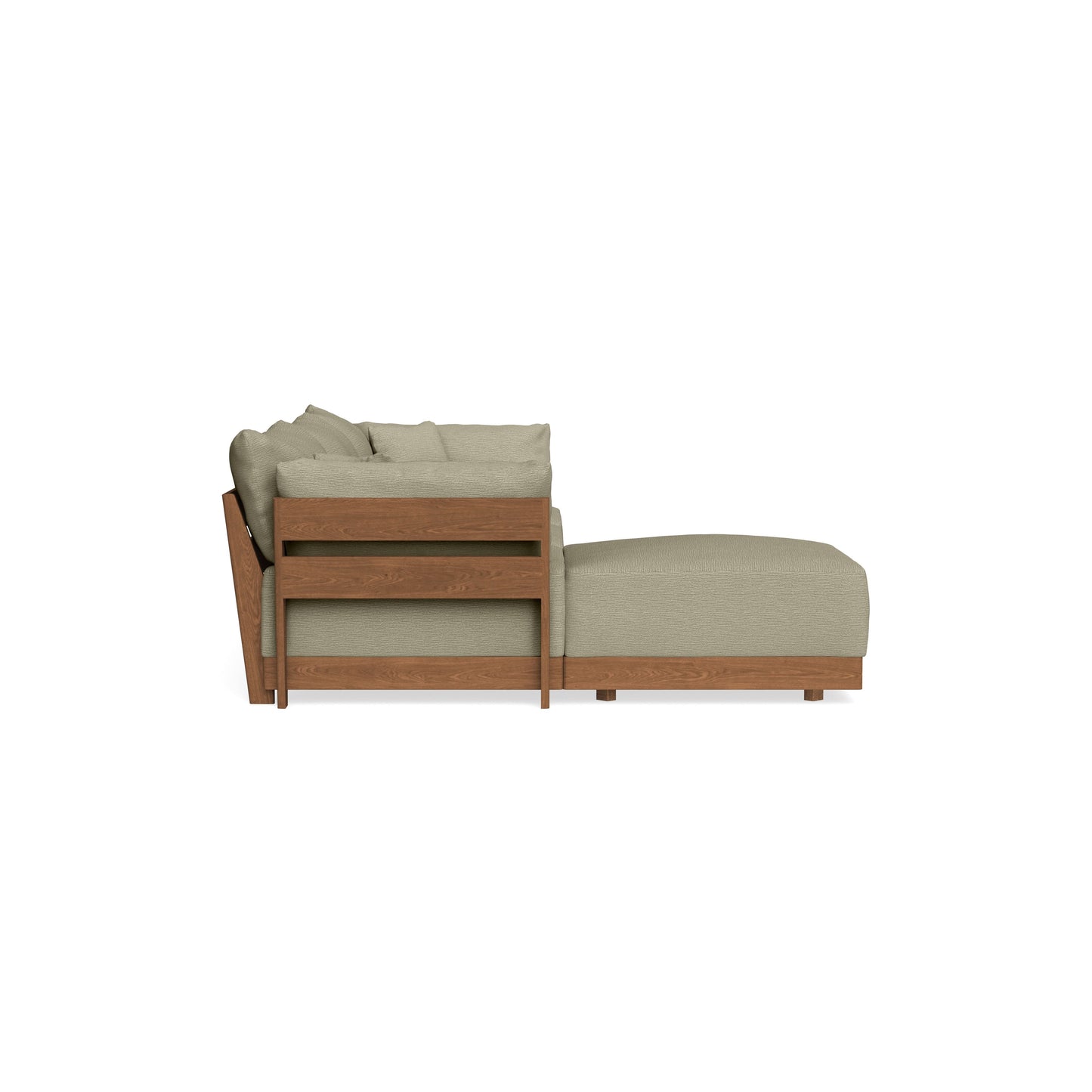 Modular Bondi Espresso 3-Seater Sectional in Cappuccino | Memory Foam Blend