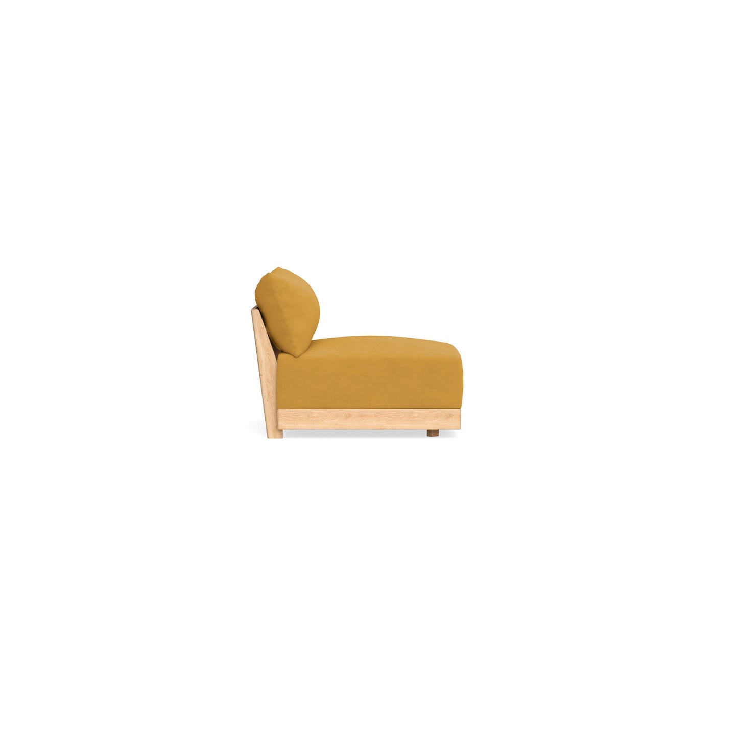 Modular Bondi Latte Armless Chair in Honey | Memory Foam Blend