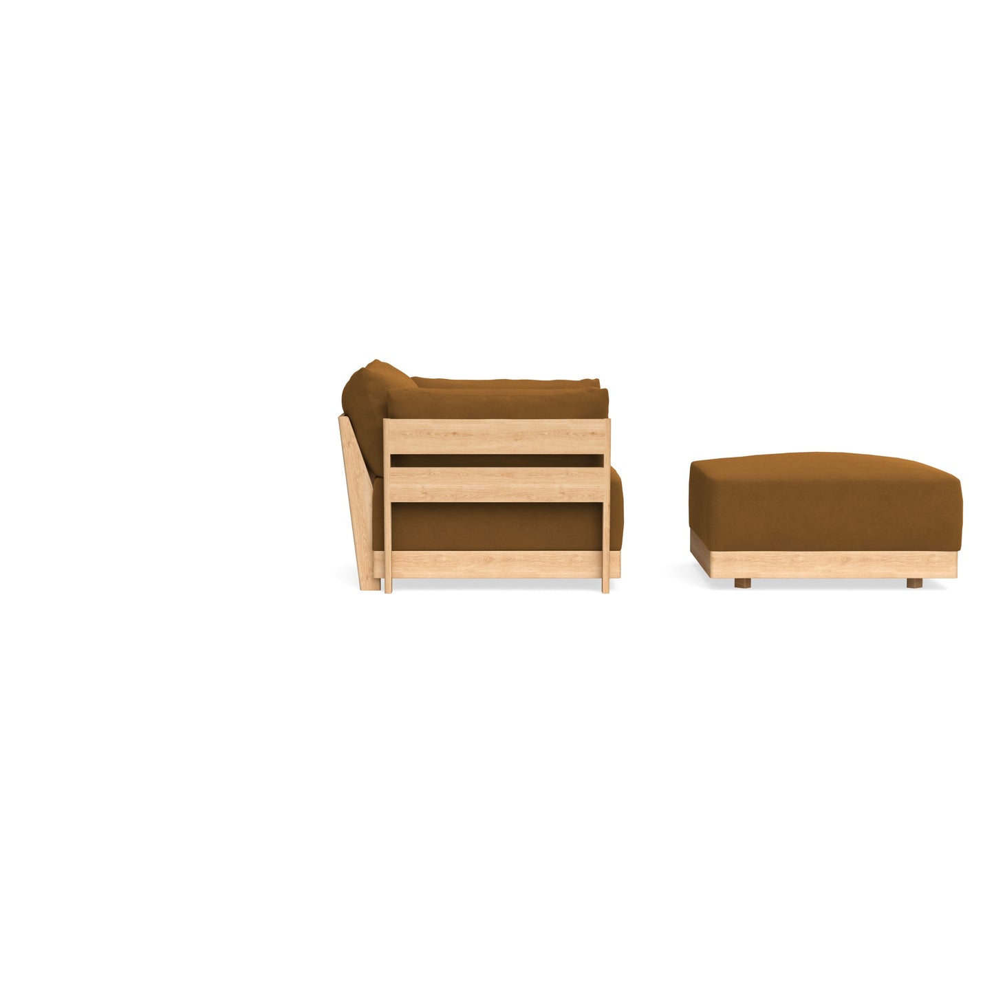 Slipcover Only - Modular Bondi Armchair + Ottoman in Cognac