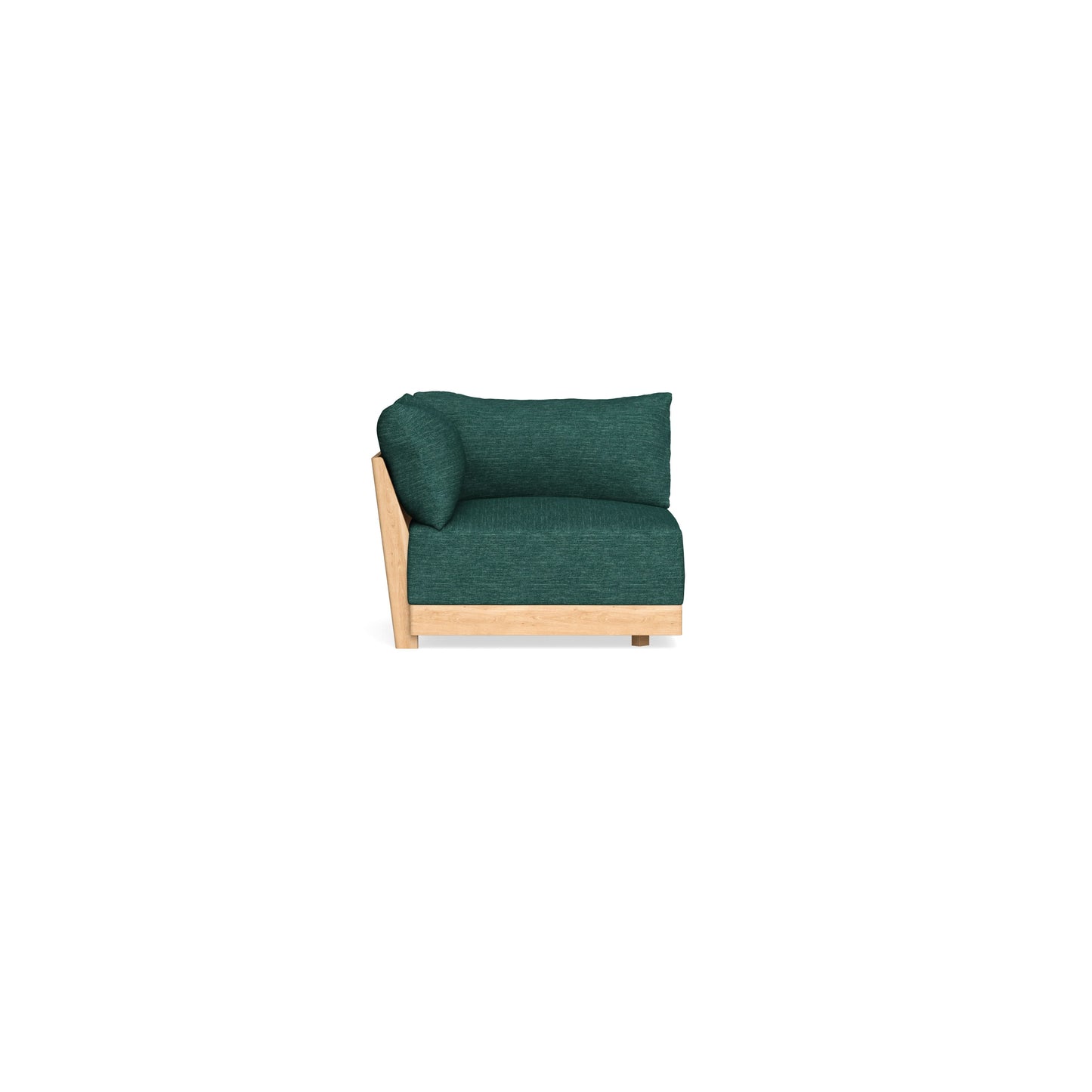 Modular Bondi Latte Corner Chair in Forest Green | Memory Foam Blend