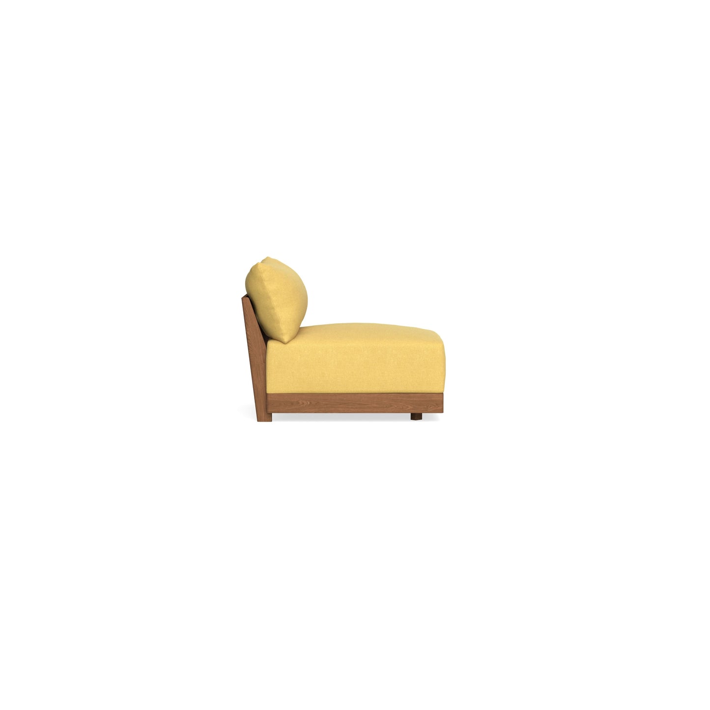 Modular Bondi Espresso Armless Chair in Goldenrod | Memory Foam Blend
