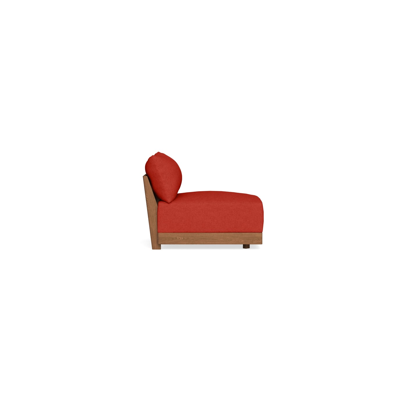Modular Bondi Espresso Armless Chair in Cayenne | Memory Foam Blend